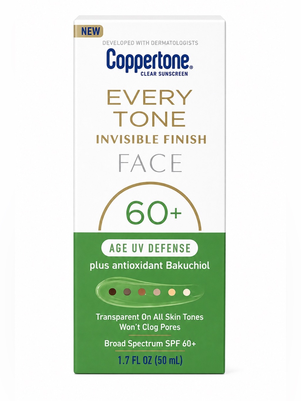 Coppertone Every Tone Invisible Finish Face SPF 60+